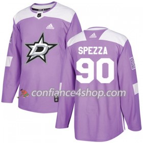 Adidas Maillot de Hockey Dallas Stars Jason Spezza 90 2017-2018 Violet Fights Cancer Practice Authentic - Homme